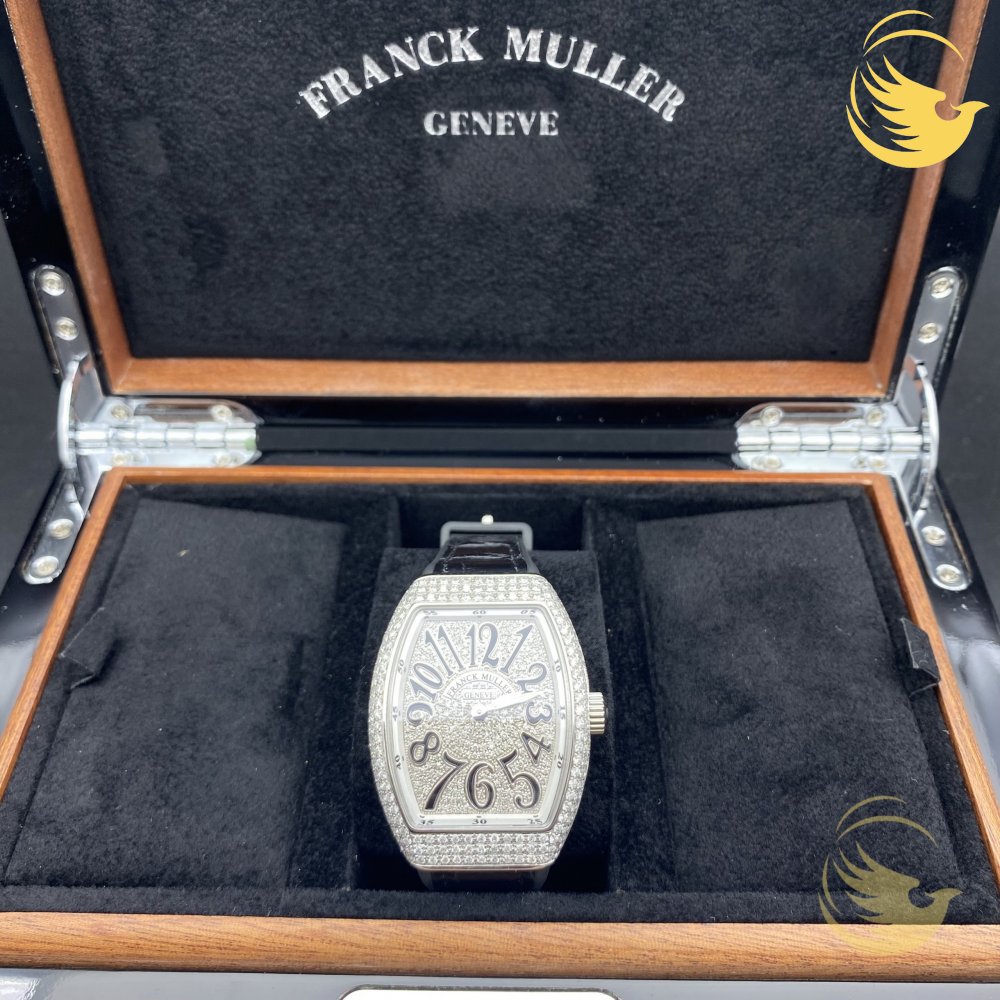 Franck Muller V32 Black Custom Full Diamond