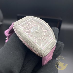 Franck Muller V32 Pink Custom Full Diamond